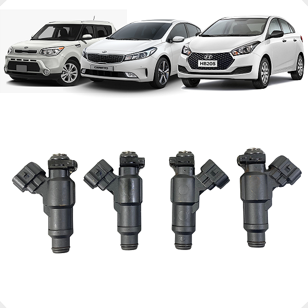 Jogo Bico Injetor Hb20 Kia Soul Cerato 1.6 2013 2014 a 2019