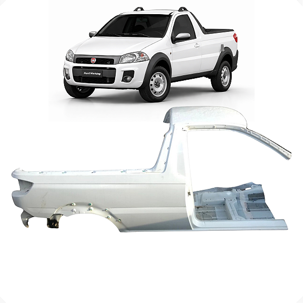 Lateral Com Teto Fiat Strada Working 2015 2016 2017 a 2020