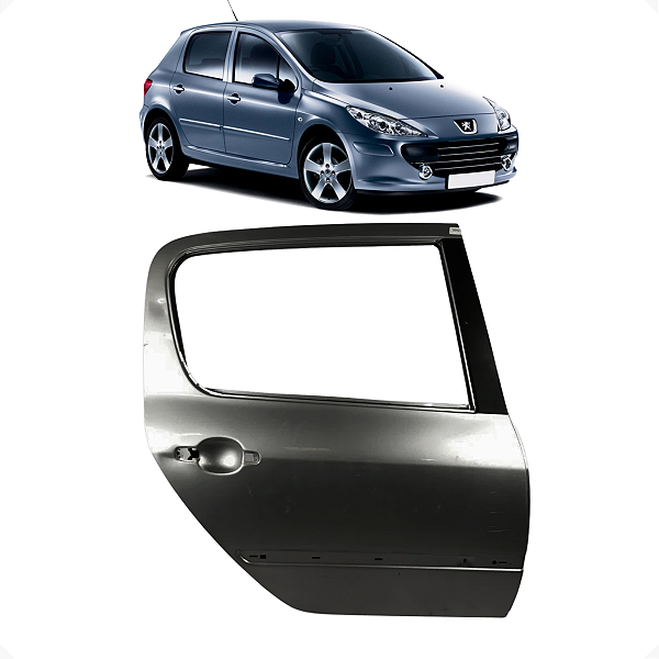 Porta Traseira Direita Peugeot 307 1.6 2011 2012 Detalhe