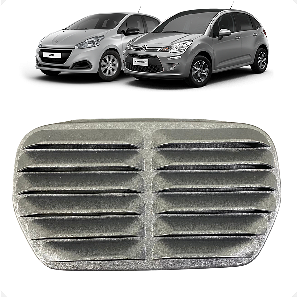 Grade Difusor Ar Traseiro Peugeot 208 Citroën C3 2013 2014