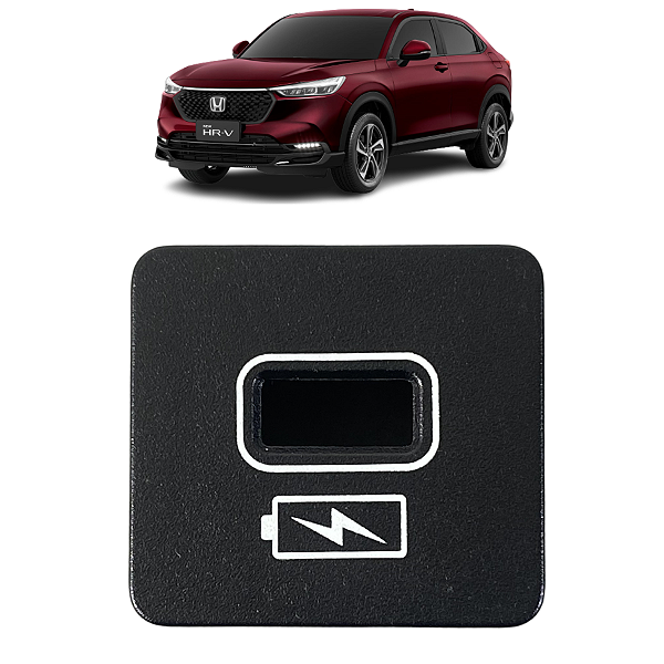 Moldura Botão Carregador Honda HR- V 2022 2023 2024 2025