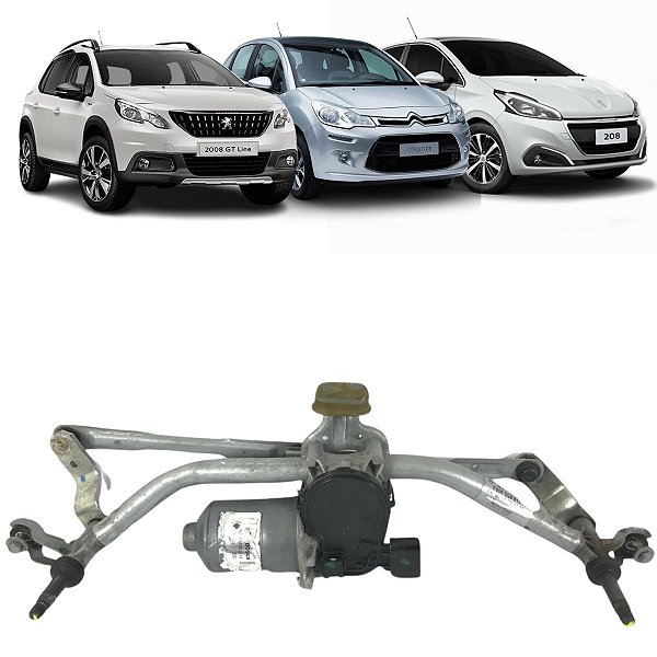 Motor Limpador Dianteiro Peugeot 2008 208 Citroën C3 1.6 2013 a 2019