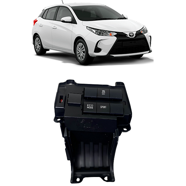 Moldura Botão Painel Central Toyota Yaris 2022 2023