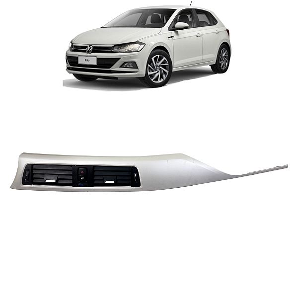 Moldura Coluna Porta Traseira Esquerda VW Polo 2018 a 2023