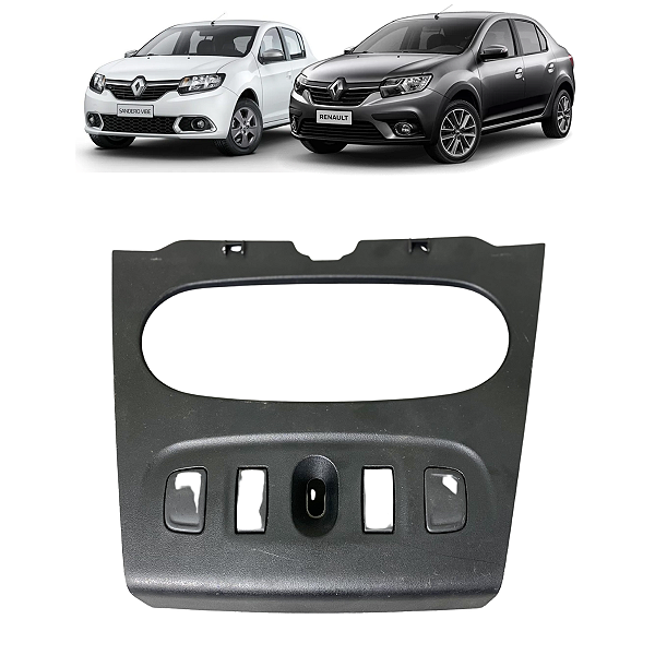 Moldura Painel Central Renault Sandero Logan 2014 a 2019