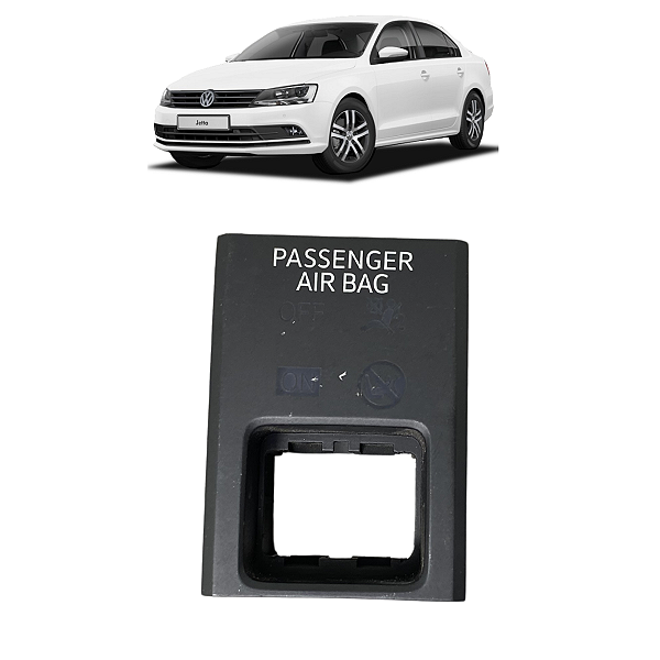 Moldura Botão Indicador Air bag VW Jetta 2018 2019 a 2021