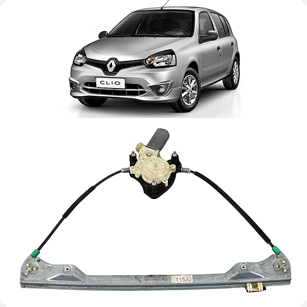 Máquina Vidro Dianteira Esquerda Renault Clio 2014 2015 2016