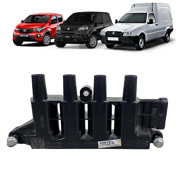 Bobina Ignição Fiat Palio Siena Uno Strada 1.4 Fire Evo 2021