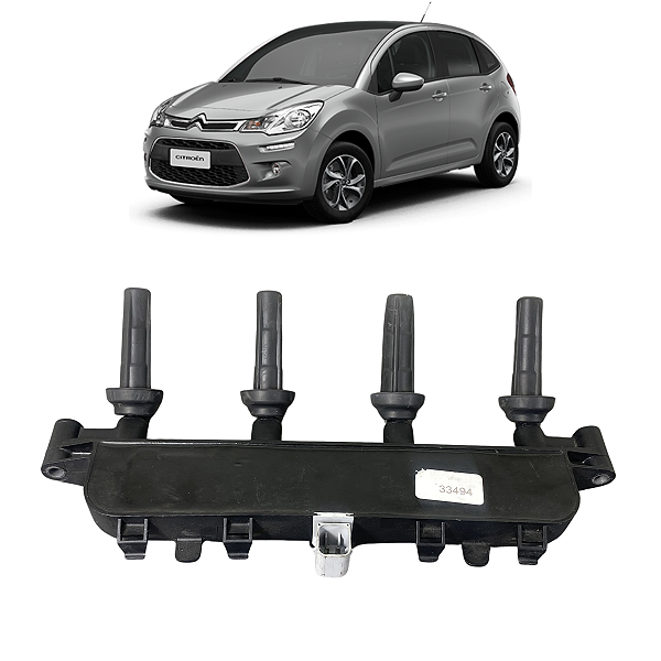 Bobina Ignição Citroen C3 Pegeout 206 207 1.4 2005 a 2012