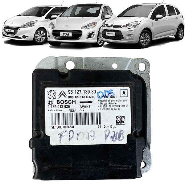 Módulo Central Airbag Peugeot 208 308 Citroen C3 2016 a 2020