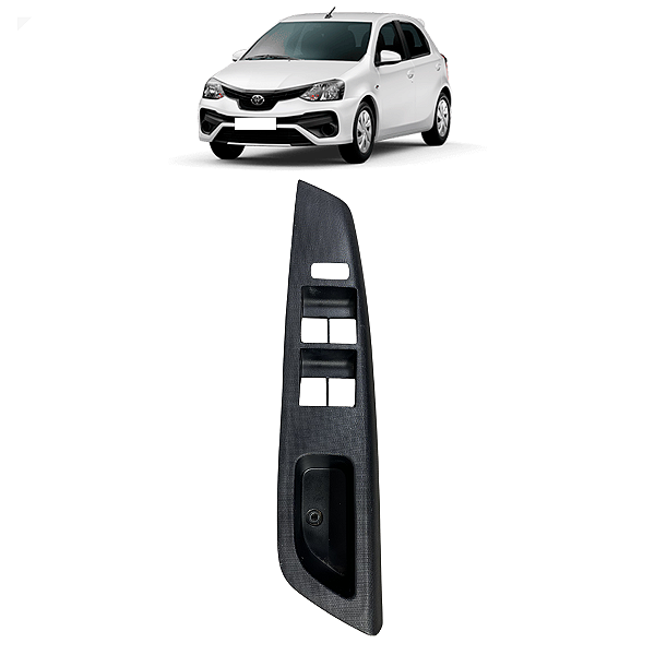 Moldura Botão Dianteiro Esquerdo Toyota Etios 2017 2018 2019