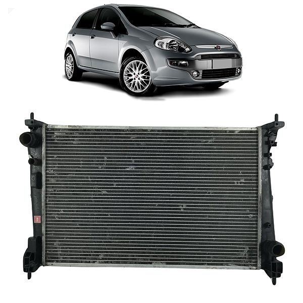 Radiador Fiat Punto 2007 2008 2009 2010 2011 Paralelo