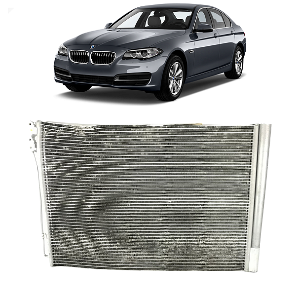 Condensador Ar Condicionado BMW 535i 3.0 2010 2011 Detalhe