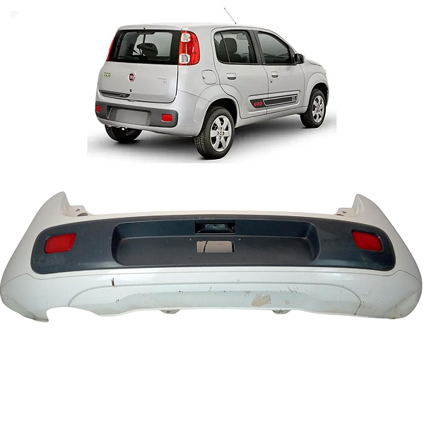 Parachoque Traseiro Fiat Uno 2011 2012 2013 C/Detalhe