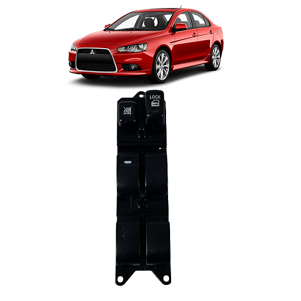 Botão Vidro Elétrico Esquerdo Lancer 2008 2009 2010 a 2017