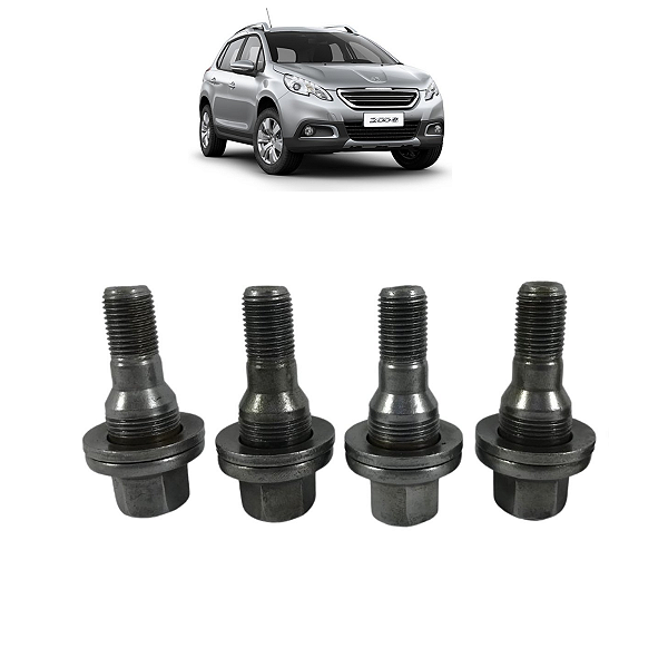 Jogo 4 Parafuso Roda Peugeot 2008 1.6 2015 2016 a 2019