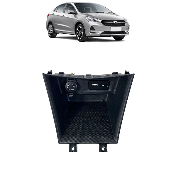 Moldura Tomada 12V Chery Arrizo 5 2018 2019 2020 2021 2022
