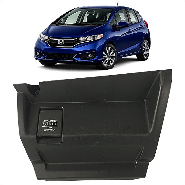 Moldura Tomada Usb 12V Honda Fit 2015 2016 2017 a 2020