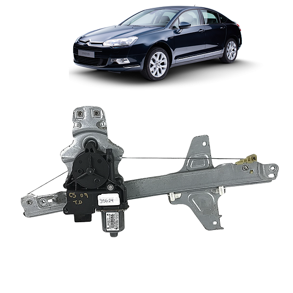 Máquina Vidro Traseiro Direito Citröen C5 2.0 2008 2009 2010
