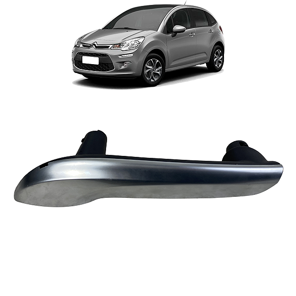 Puxador Porta Dianteira Esquerda Citroën C3 2013 a 2019