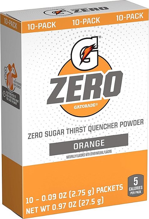 Sachê Gatorade® Zero Orange - Bebida Isotônica
