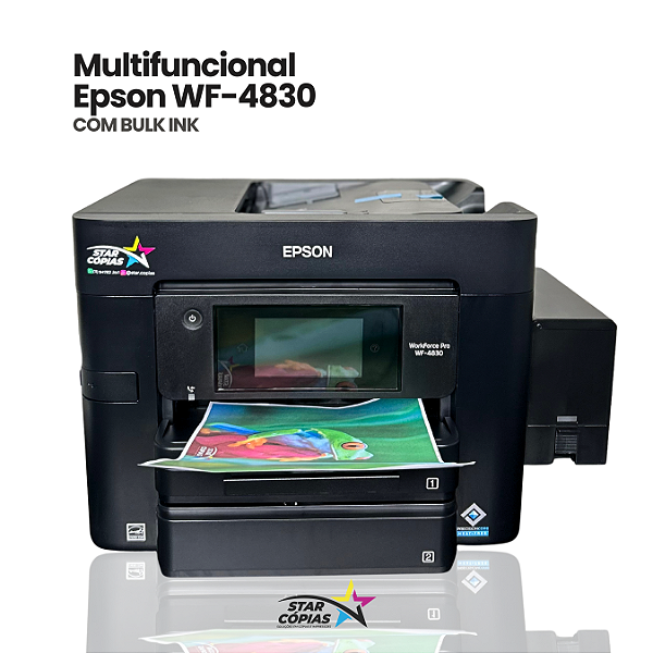 Multifuncional Epson WorkForce Pro WF-4830DTWF | Com Bulk-Ink