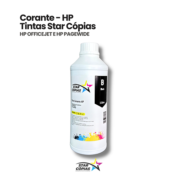 Tinta Star Cópias Corante HP – 1 Litro