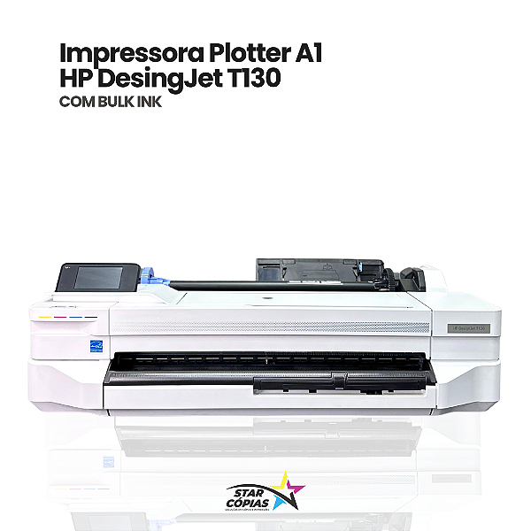 Impressora Plotter HP DesignJet T130 | Com Bulk-Ink