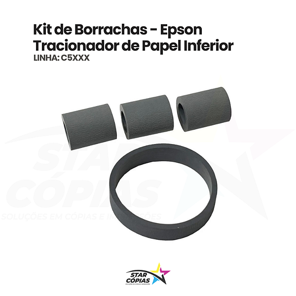 Kit de Borracha do Tracionador Inferior Original Epson | WorkForce Pro C5290 / C5790 / C5390 / C5810