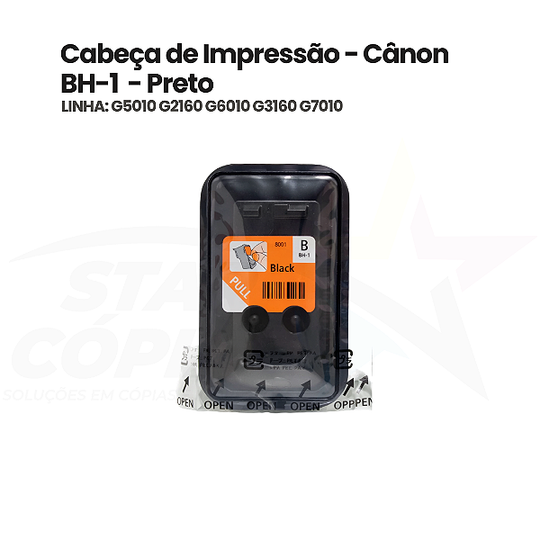 Cabeça de Impressão Preta BH-1 Original Canon | G5010 / G6010 / G7010