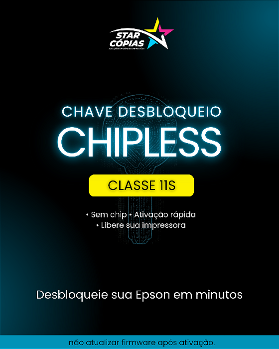 Chave Chipless Epson EC-C7000 | Classe 11S (Desbloqueio Sem Chip)