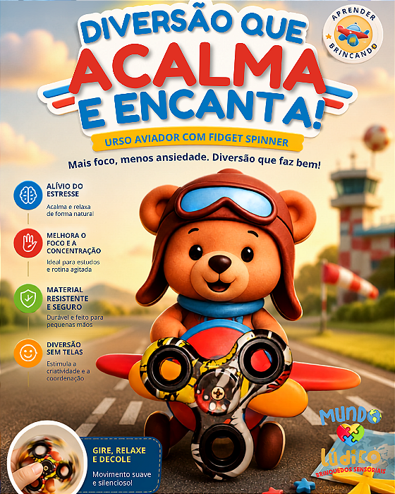 URSO AVIADOR SPINNER SENSORIAL