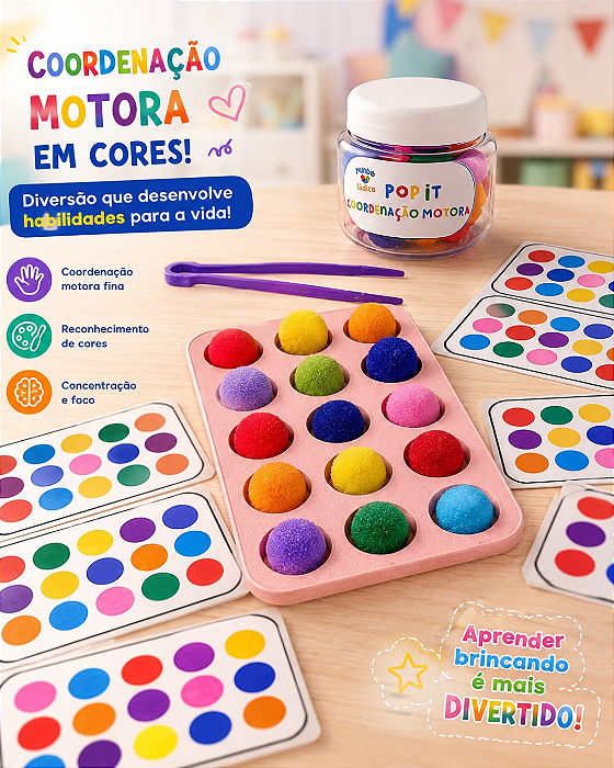 KIT POP IT SEQUÊNCIA DE CORES