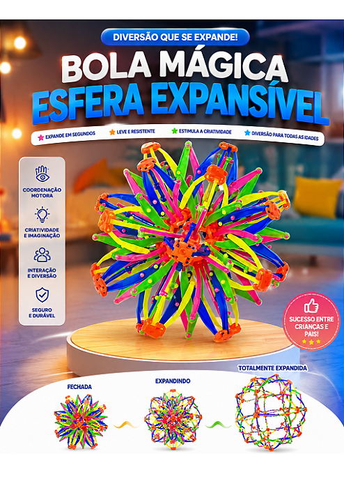 BOLA MÁGICA ESFERA EXPANSÍVEL