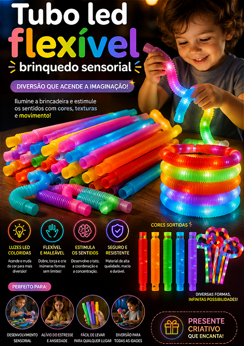 TUBO LED FLEXÍVEL C/6 UNID