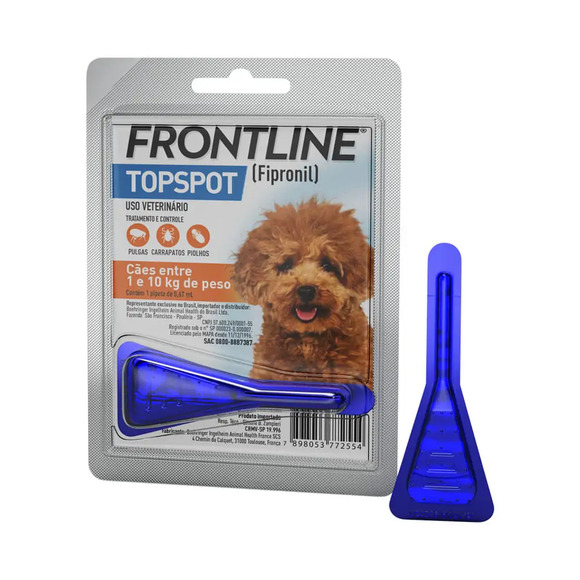 Antipulgas e Carrapatos Frontline Topspot para Cães de 1 a 10 kg 0,67 ml