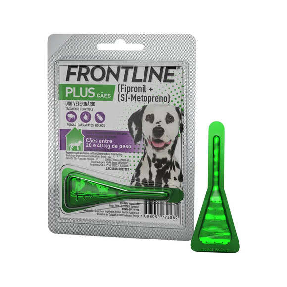 Antipulgas e Carrapatos Frontline Plus Cães entre 20 e 40 kg Único