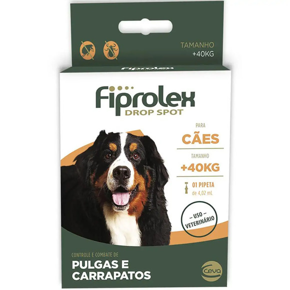 Antipulgas Fiprolex Cães Drop Spot +40kg 4,02 ml
