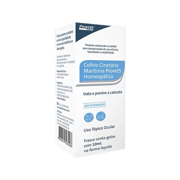 Colírio Cinerária Marítima Uso Veterinário 10 ml