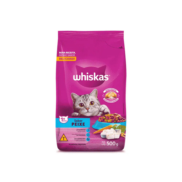 Whiskas Gatos Adultos Peixe 500 g