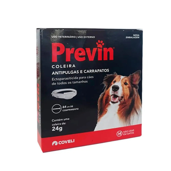 Coleira Antipulgas e Carrapatos Previn 64cm Único