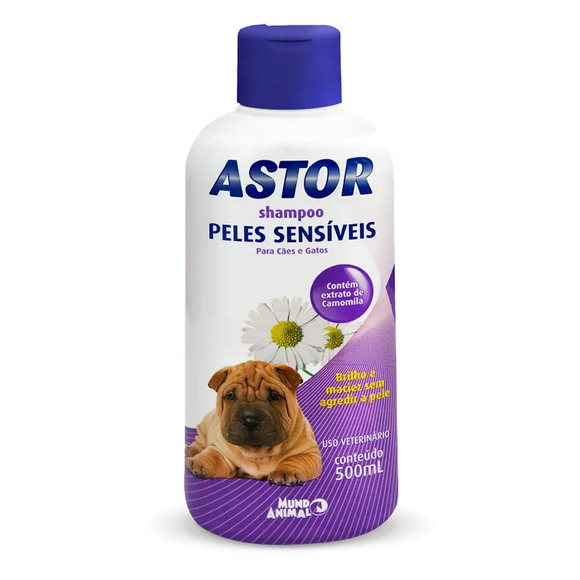 Shampoo Astor Peles Sensíveis Mundo Animal 500 ml