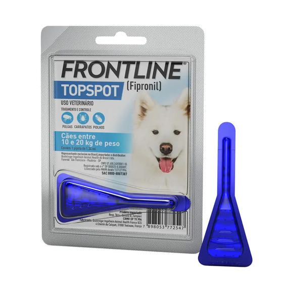 Antipulgas e Carrapatos Frontline Topspot Cães entre 10 e 20 kg 1,34 ml