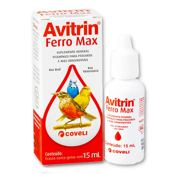 Complexo Vitamínico Pássaros Avitrin Ferro 15 ml