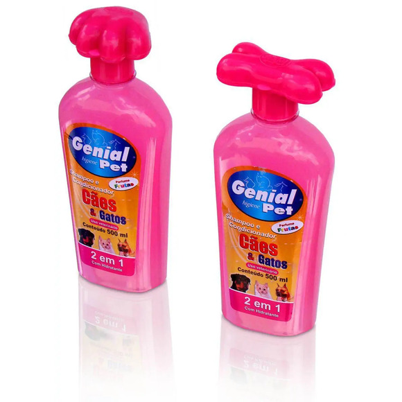 Shampoo 2 Em 1 Genial Pet 500 ml