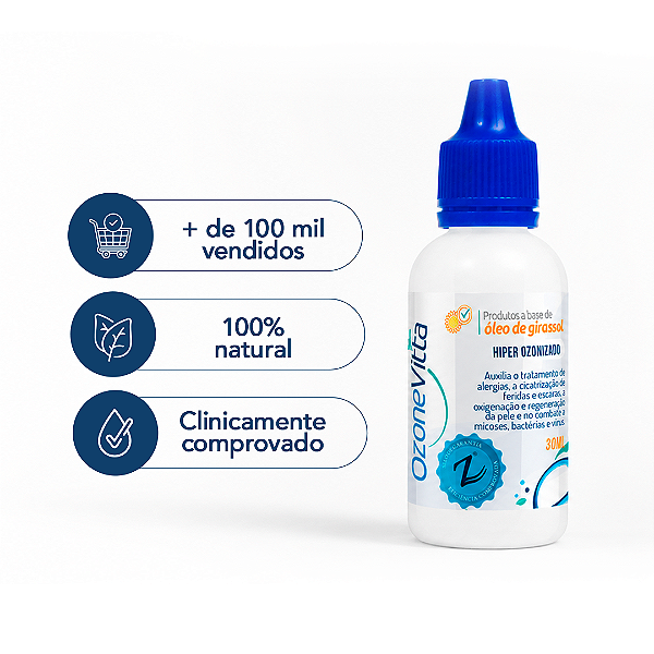 Óleo de Girassol Hiper Ozonizado - 30 ml