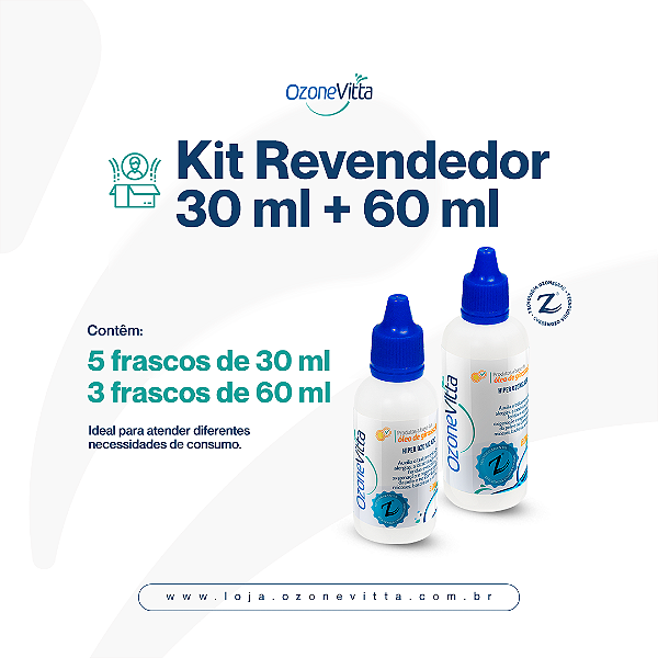 Kit Revendedor "2" | 5 Frascos de 30 ml + 3 de 60 ml