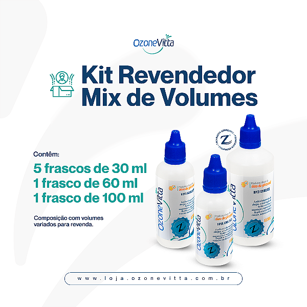 Kit Revendedor "3" | 5 Frascos de 30 ml + 1 de 60 ml + 1 de 100 ml