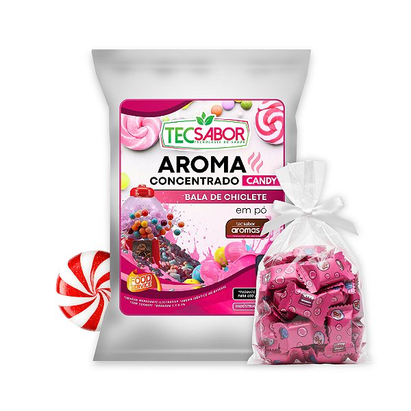 Aroma Idêntico ao Natural de Bala de Chiclete em Pó Candy