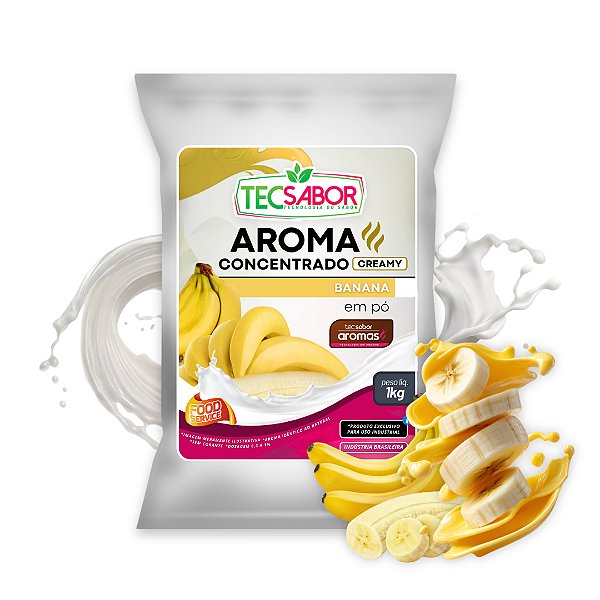 Aroma de Banana Idêntico ao Natural Pó e Líquido Creamy